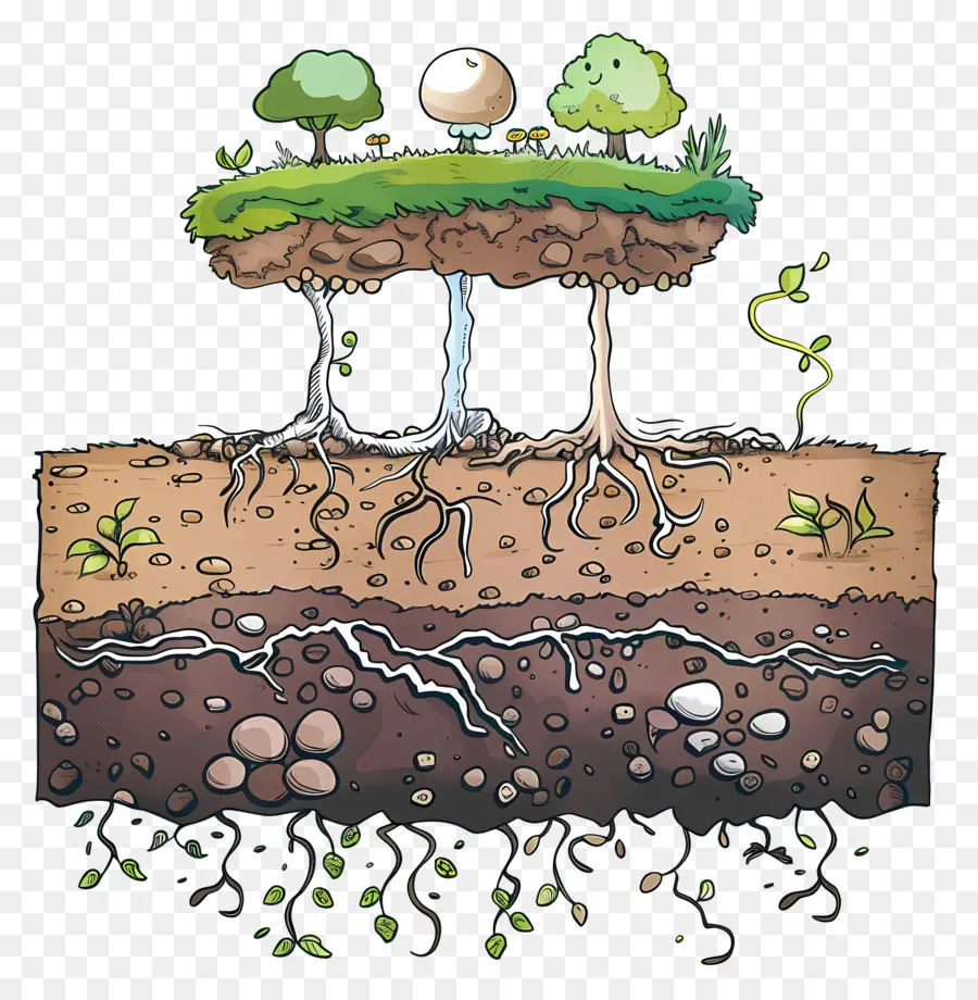 Terre，La Structure Du Sol PNG