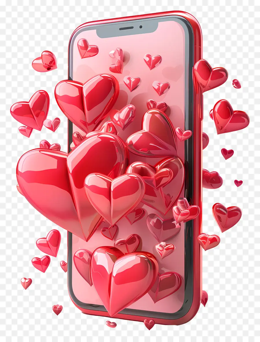 L'amour De La Conception，Smartphone Rouge PNG