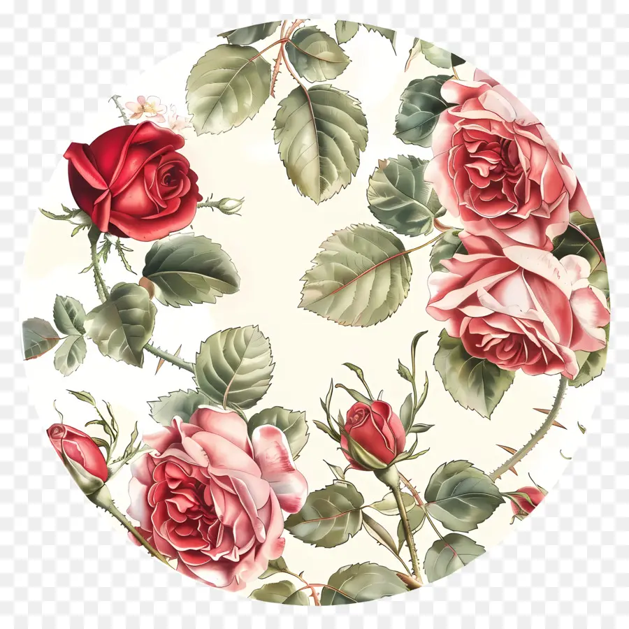 Roses De Jardin，Les Roses Rouges PNG