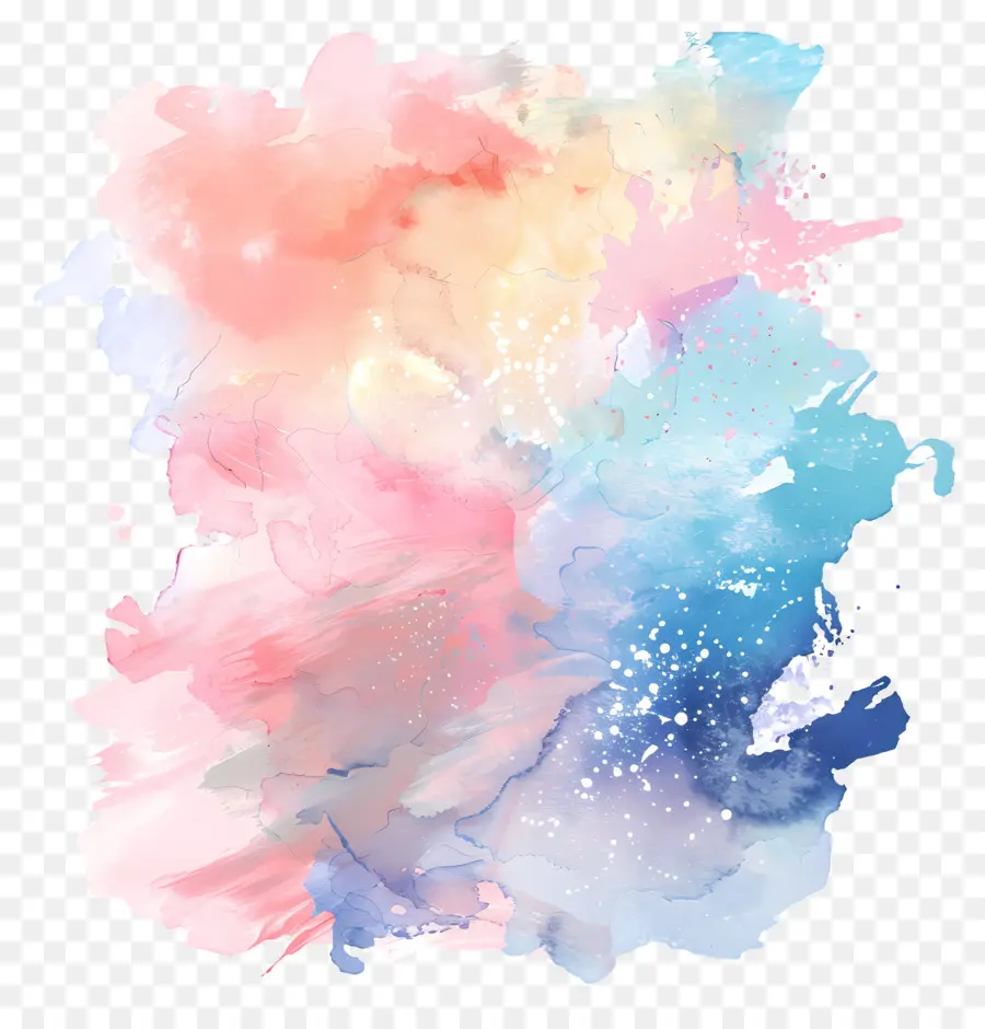 Splash Aquarelle Pastel，Peinture à L'aquarelle PNG