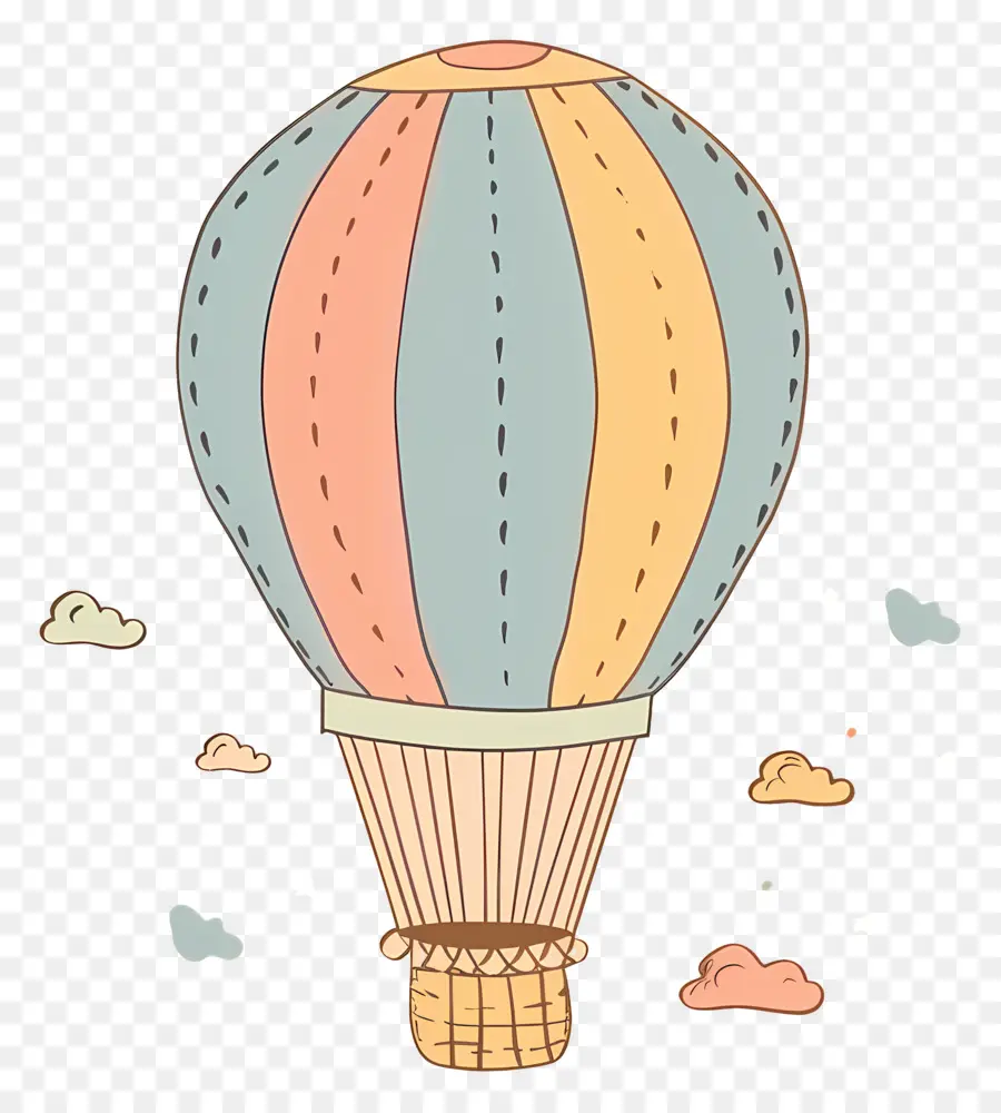 Ballon à Air Chaud，Coloré PNG