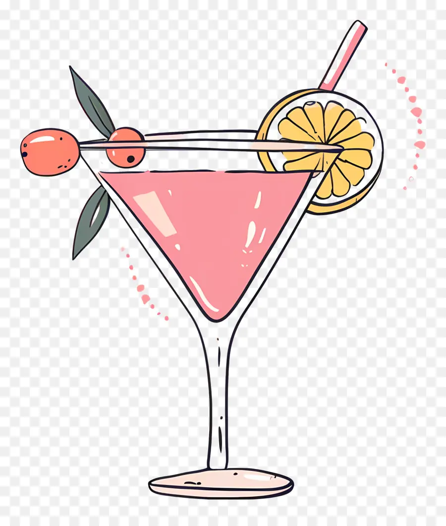 Rose Cocktail，Tranche De Citron PNG