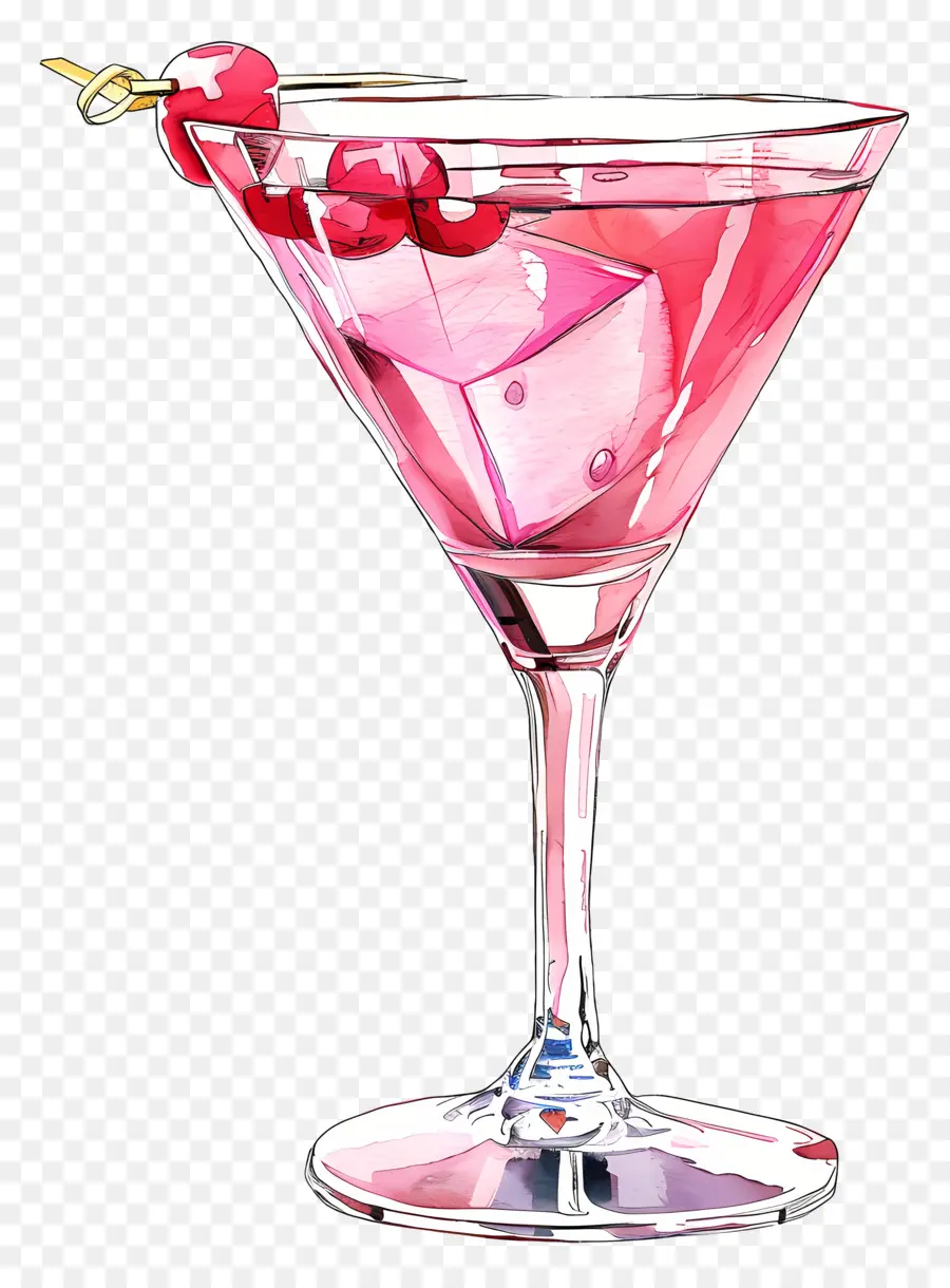 Rose Cocktail，Verre à Martini PNG
