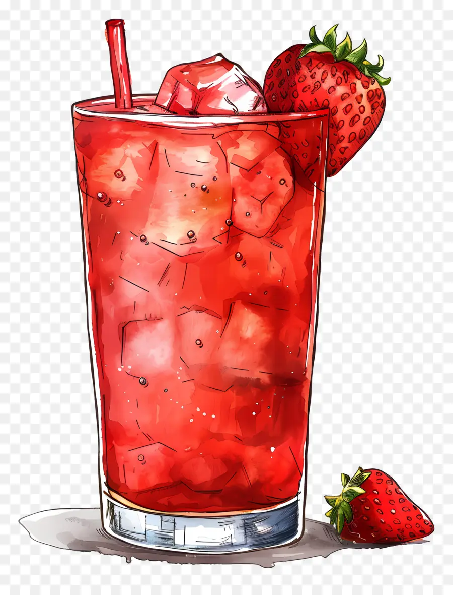 Rouge Cocktail，Margarita Aux Fraises PNG
