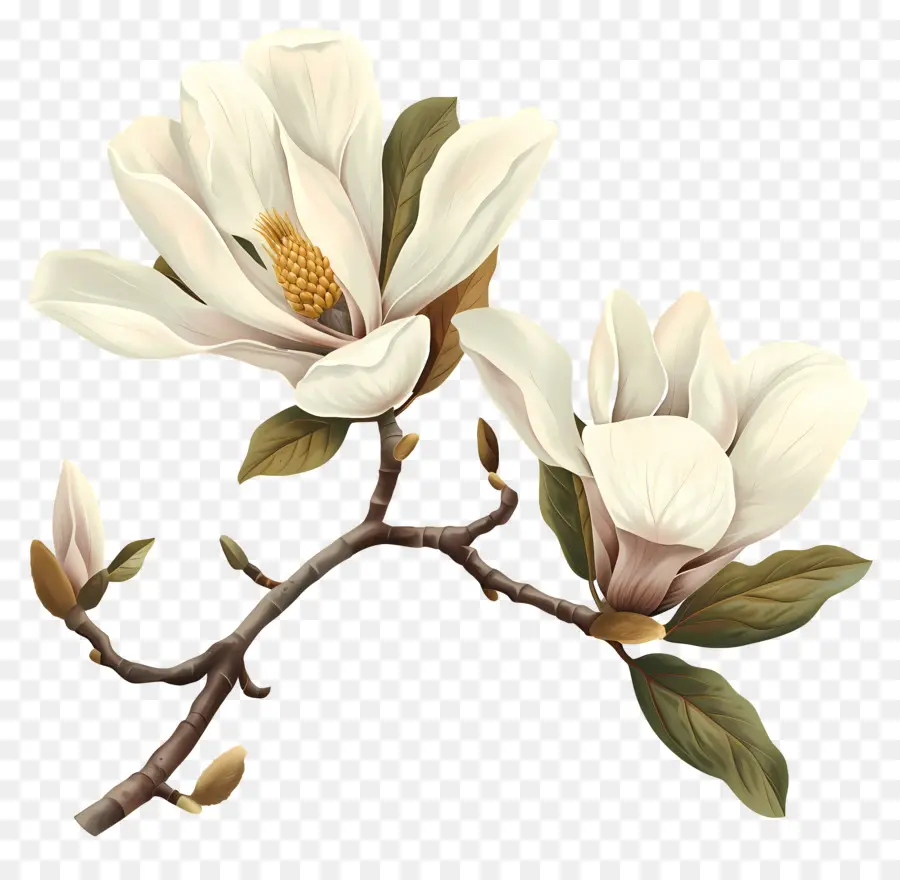 Magnolia Fleurs，Fleurs Blanches PNG