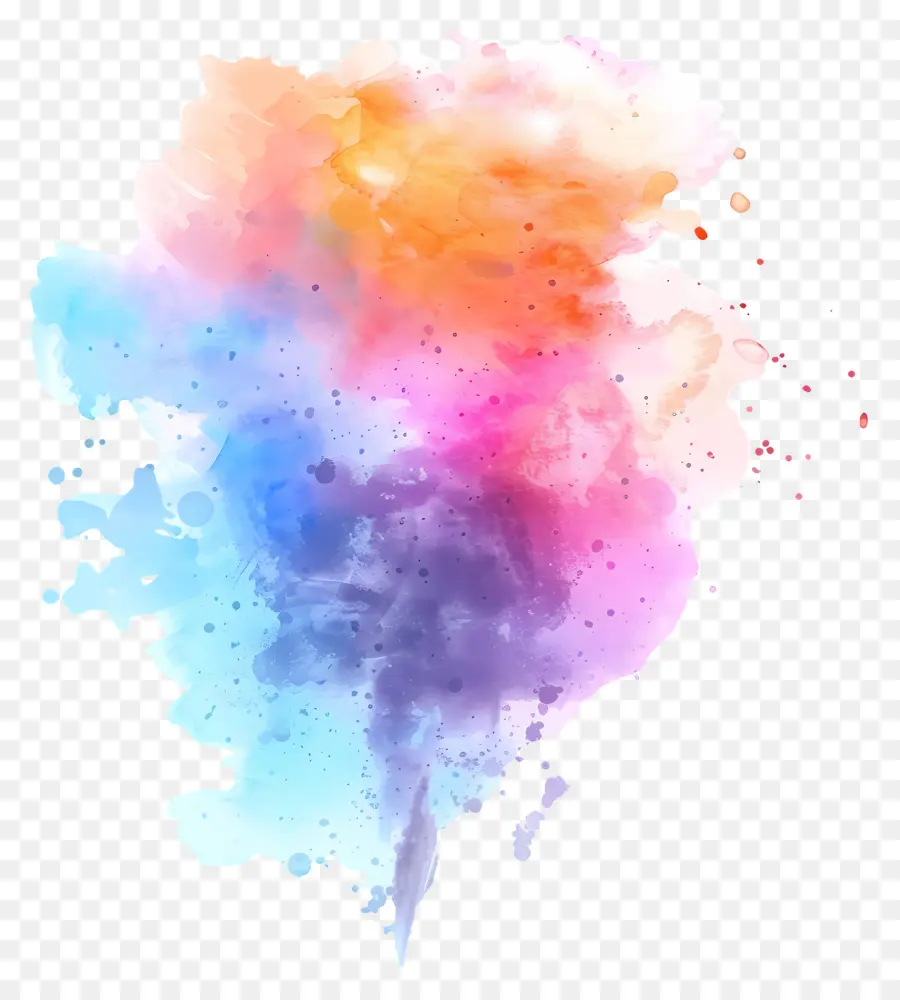 Splash Aquarelle Pastel，Peinture à L'aquarelle PNG