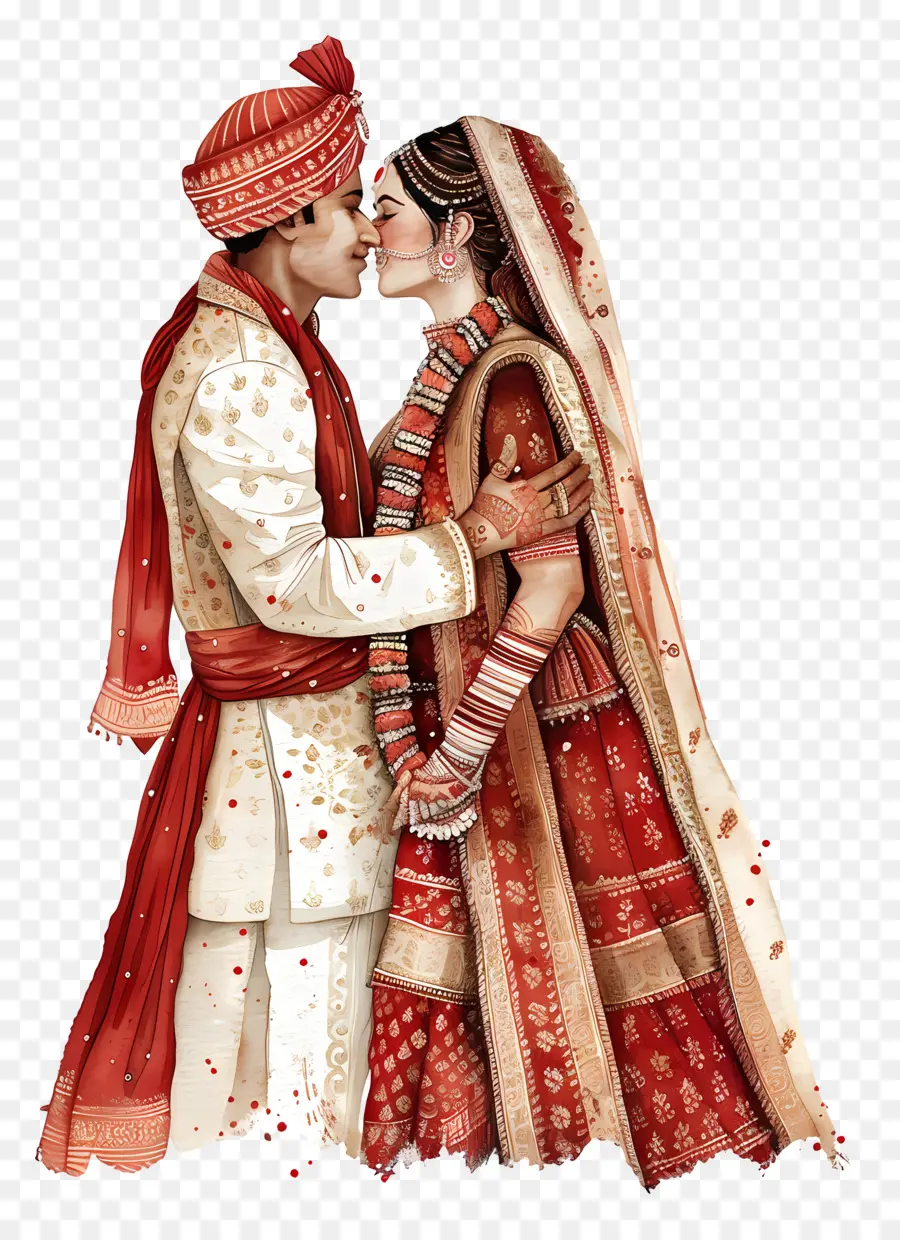 Mariage Indien，Tenue De Mariage Traditionnelle PNG
