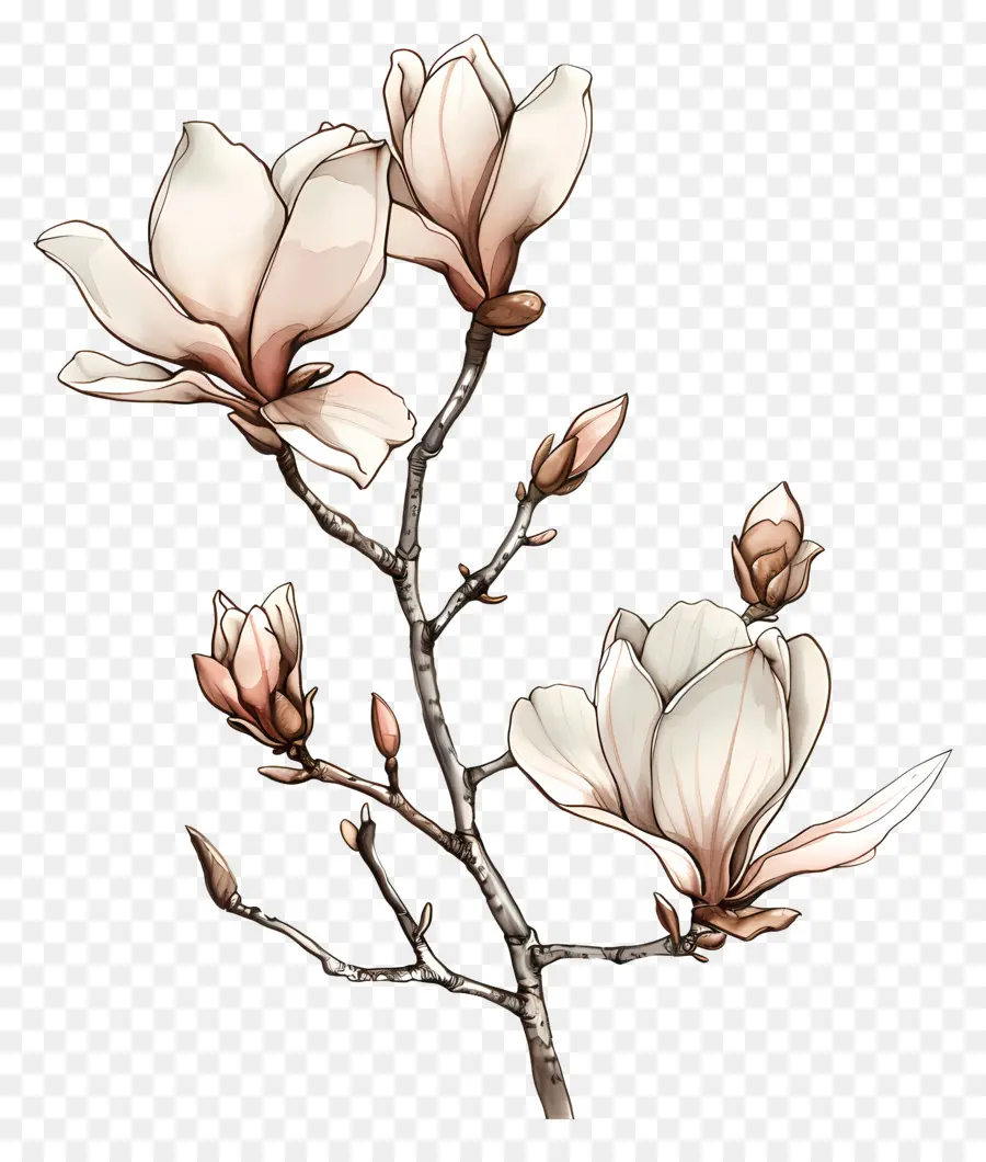 Magnolia Fleurs，Arbre De Magnolia PNG