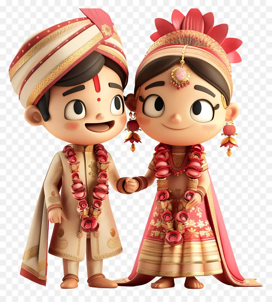 Mariage Indien，Vêtements Traditionnels PNG