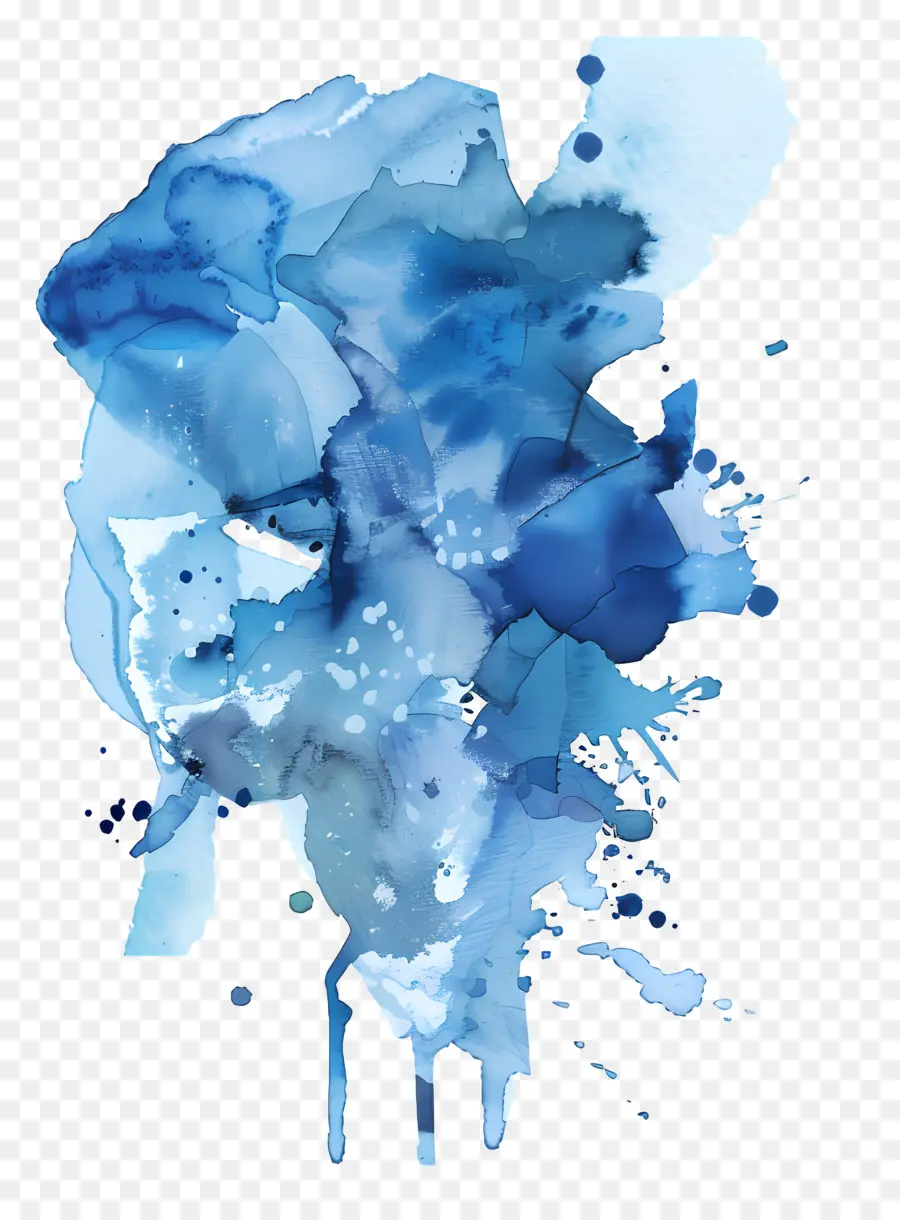 Bleu Aquarelle Splash，Swan Bleu PNG