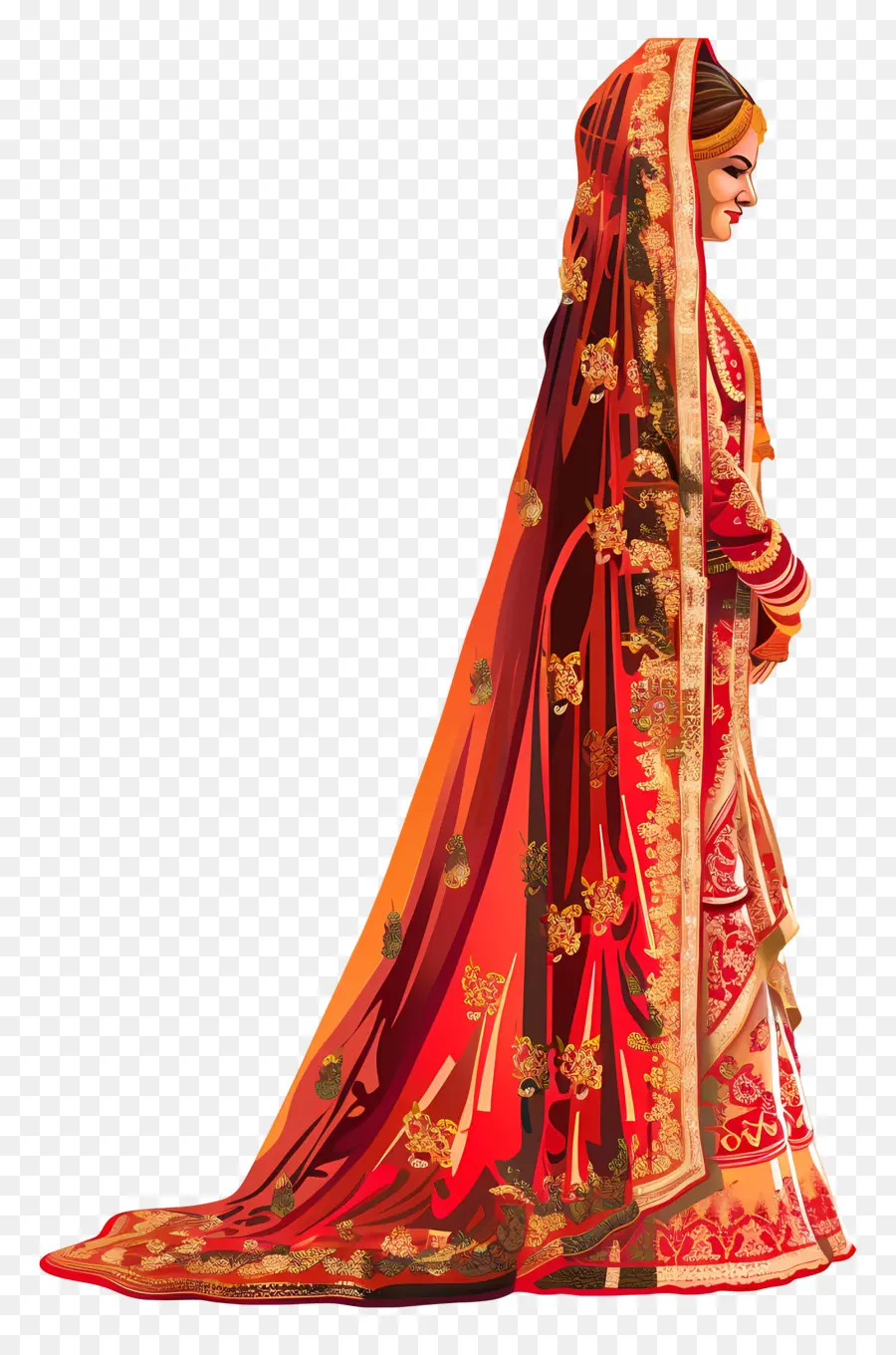 Mariage Indien，Robe De Mariée Traditionnelle PNG