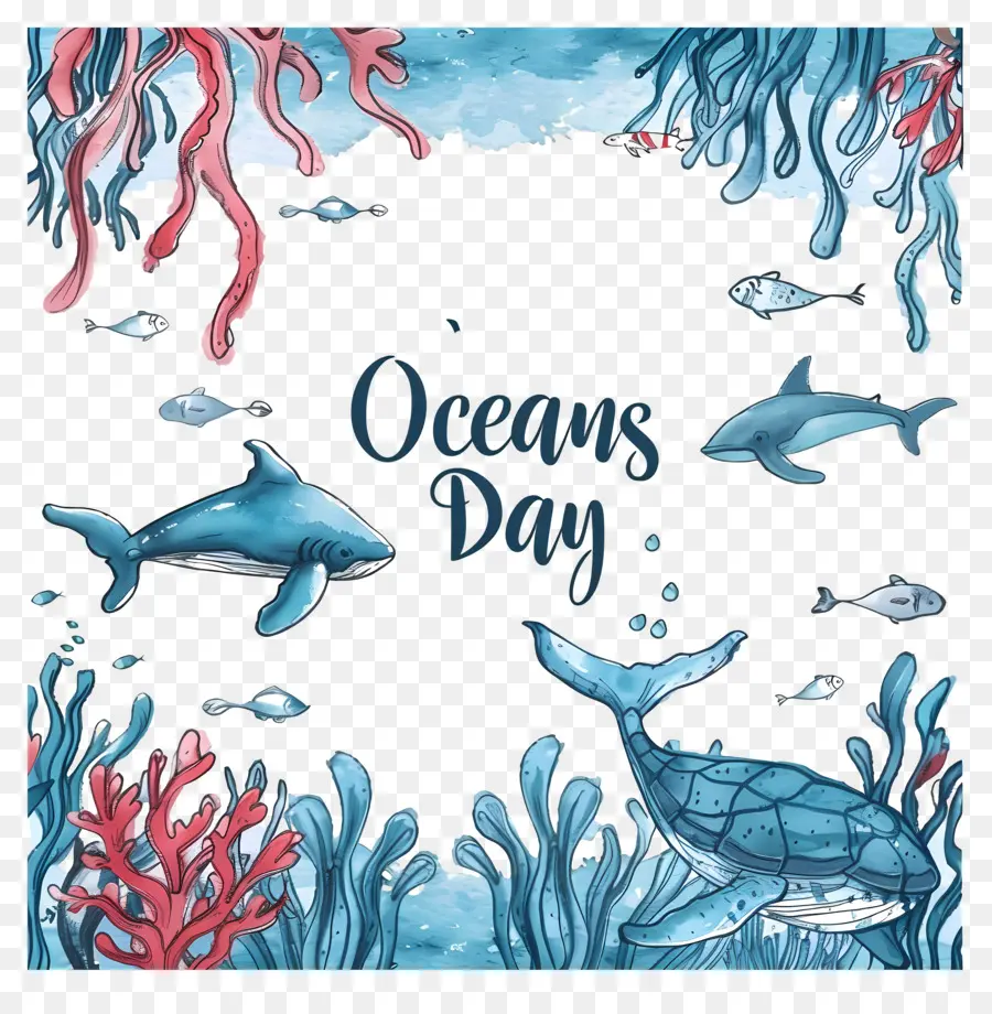 La Journée Mondiale Des Océans，Les Baleines PNG