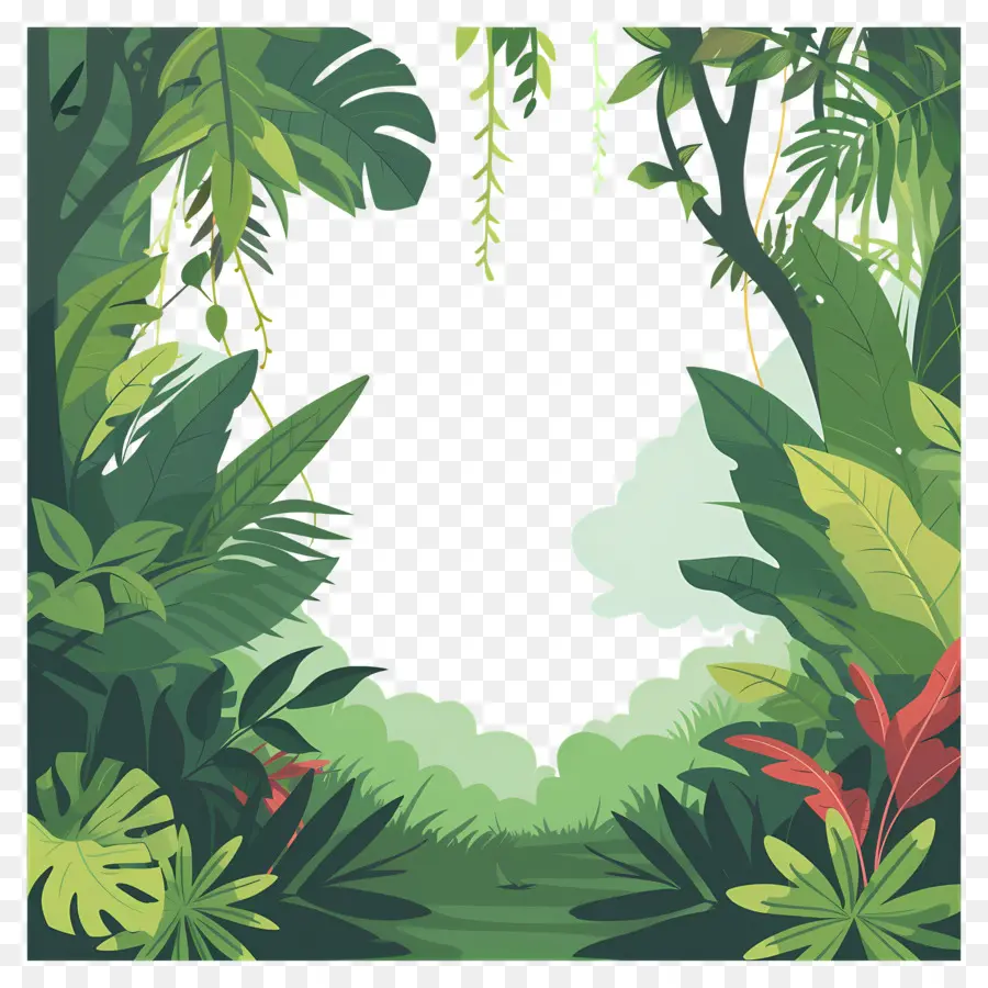 Fond De La Jungle，La Jungle Tropicale PNG