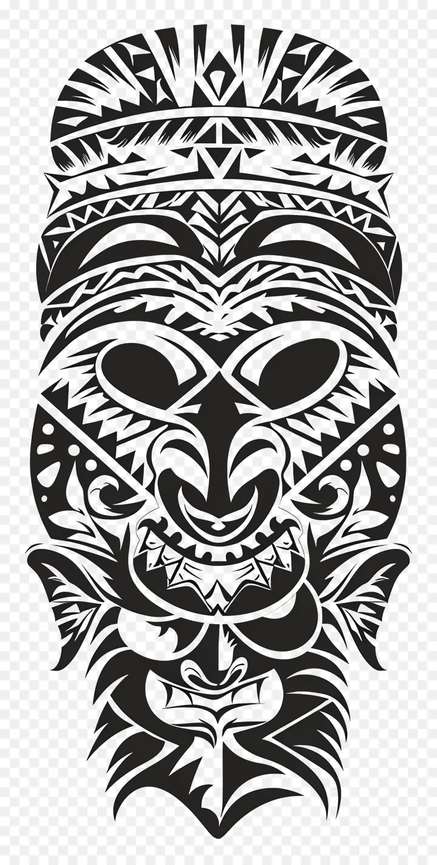Tatouage Polynésien，Noir Et Blanc Tatouage PNG