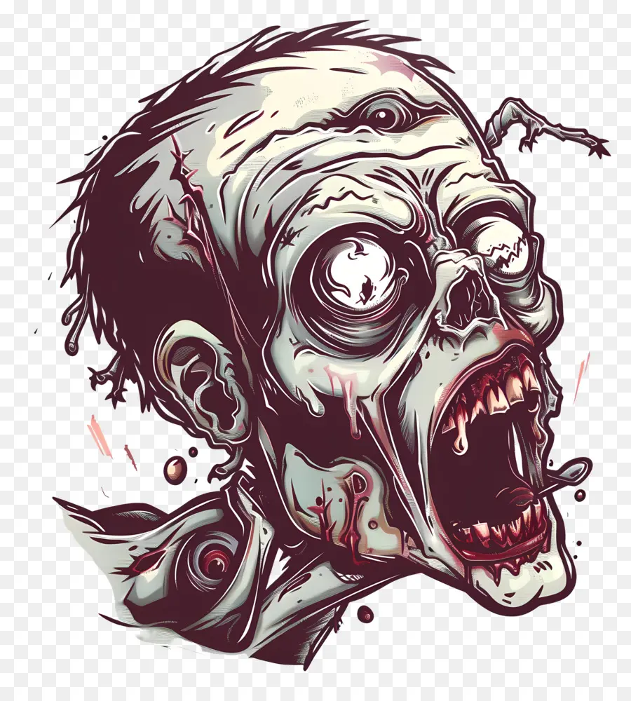 Tête De Zombie，Zombie PNG