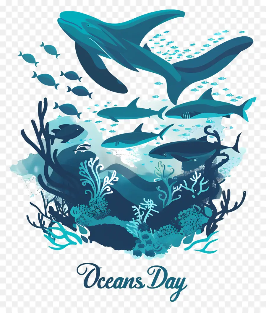 La Journée Mondiale Des Océans，Faune De L'océan PNG