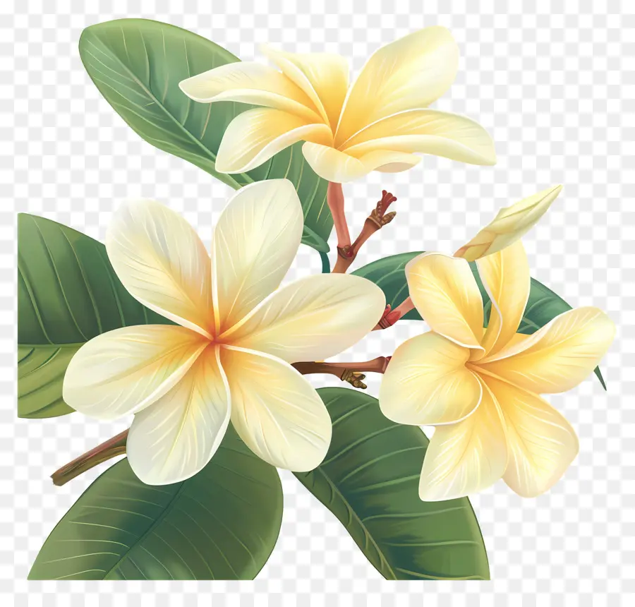 Plumeria Jaune，Plumeria Fleurs PNG