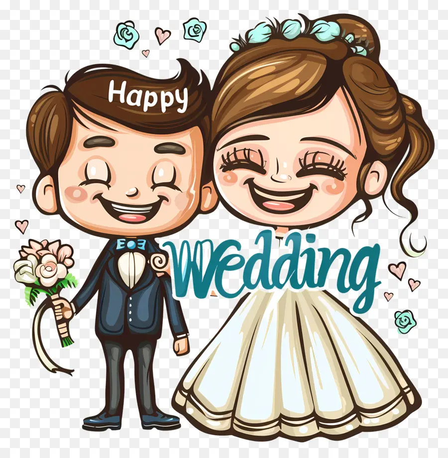 Heureux Mariage，Couple Heureux PNG