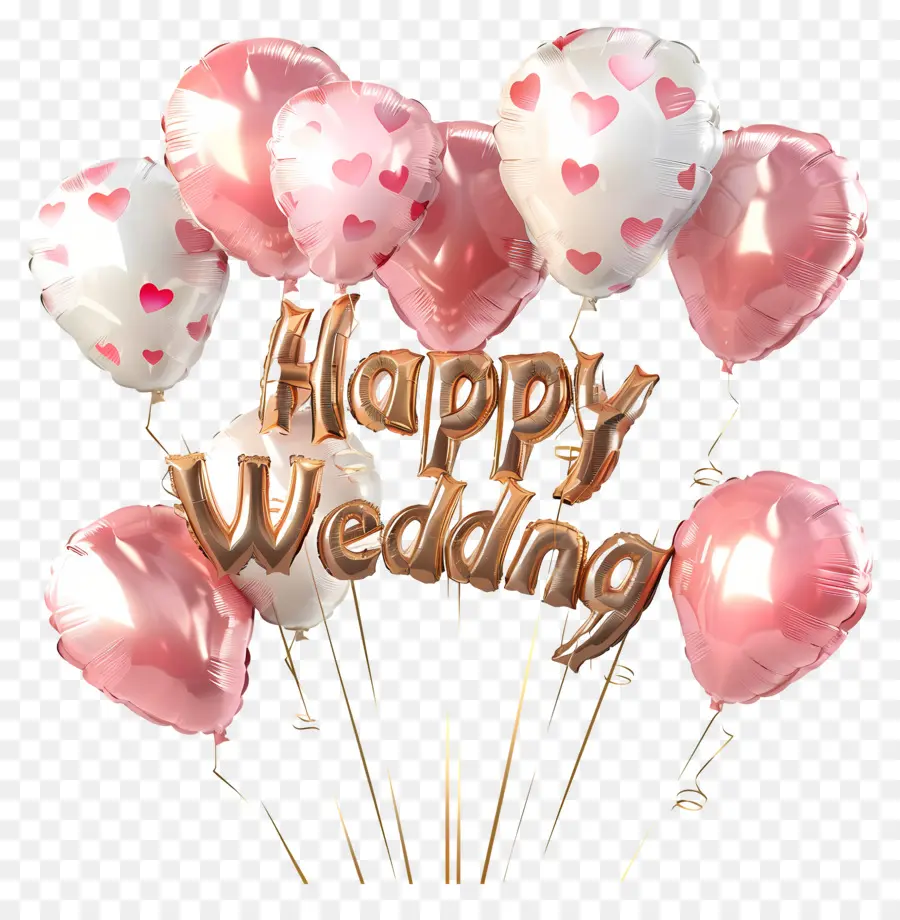 Heureux Mariage，Ballons PNG