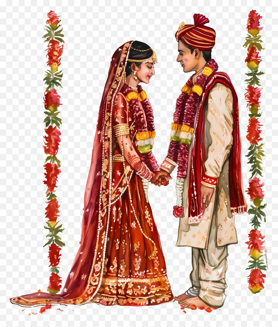 Mariage Indien，Couple PNG
