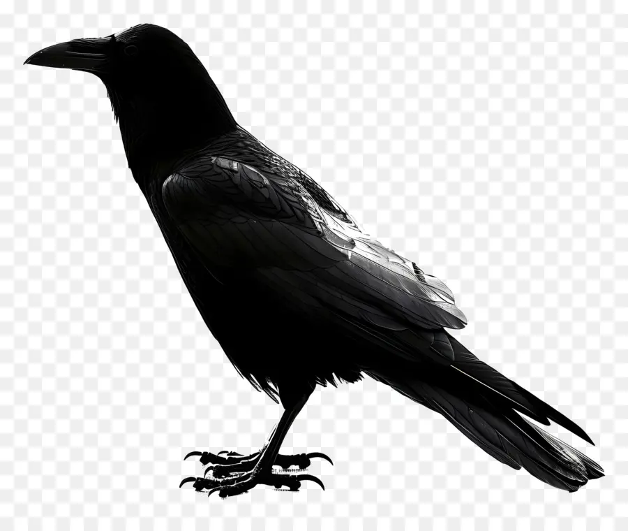 Silhouette De Corbeau，Corbeau Noir PNG