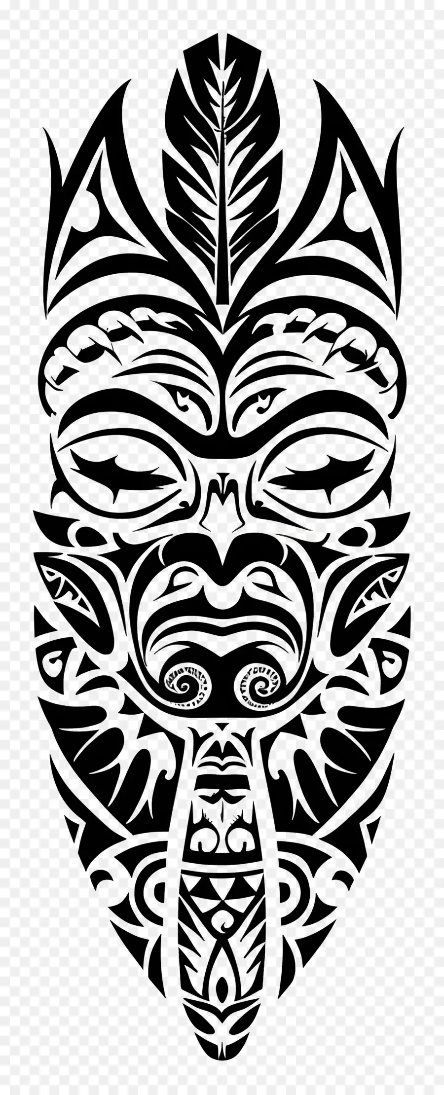 Tatouage Maori，Masque Tribal PNG