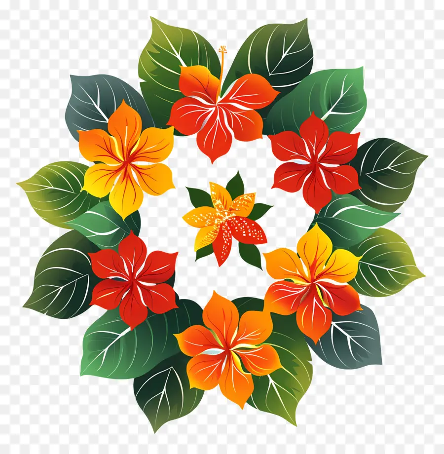 Mois Simple Athapoura，Hibiscus Orange PNG