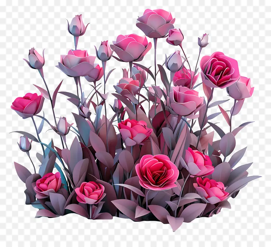 Roses De Jardin，Les Roses Roses PNG