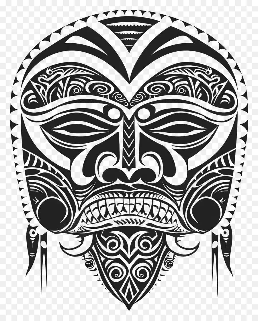 Tatouage Maori，Masque Tribal PNG