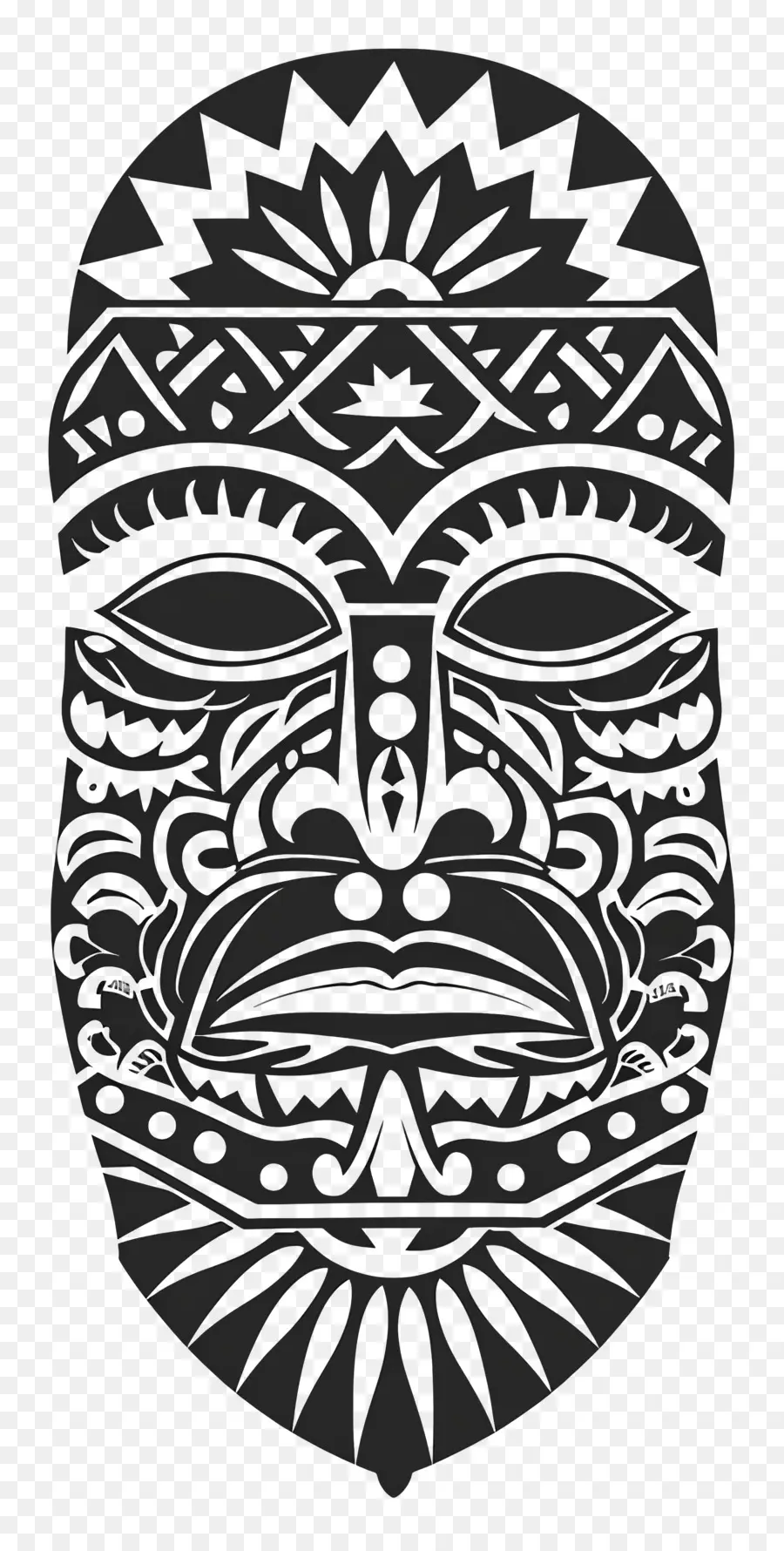 Tatouage Polynésien，Masque PNG