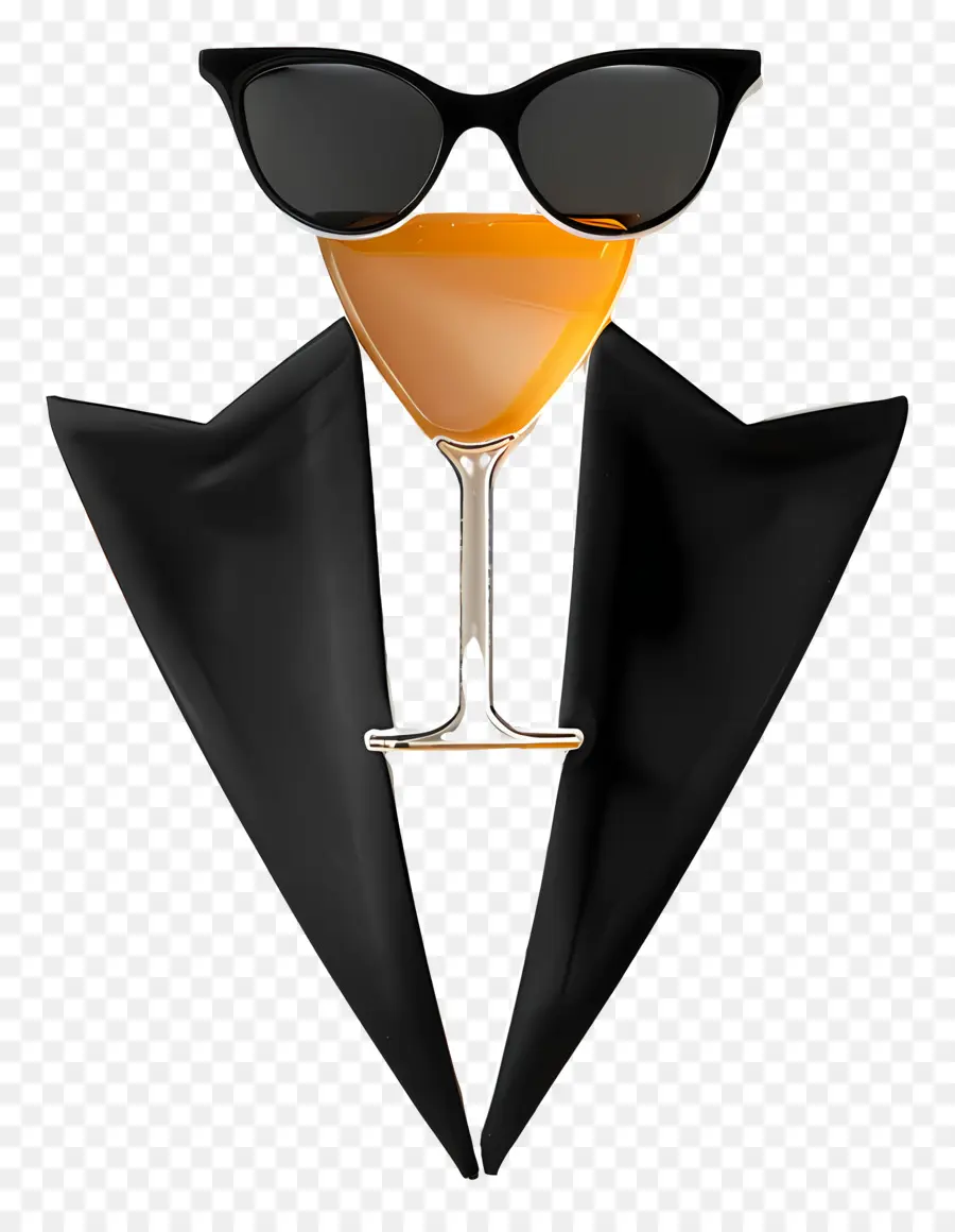 Conception De Lunettes De Soleil，Costume Noir PNG