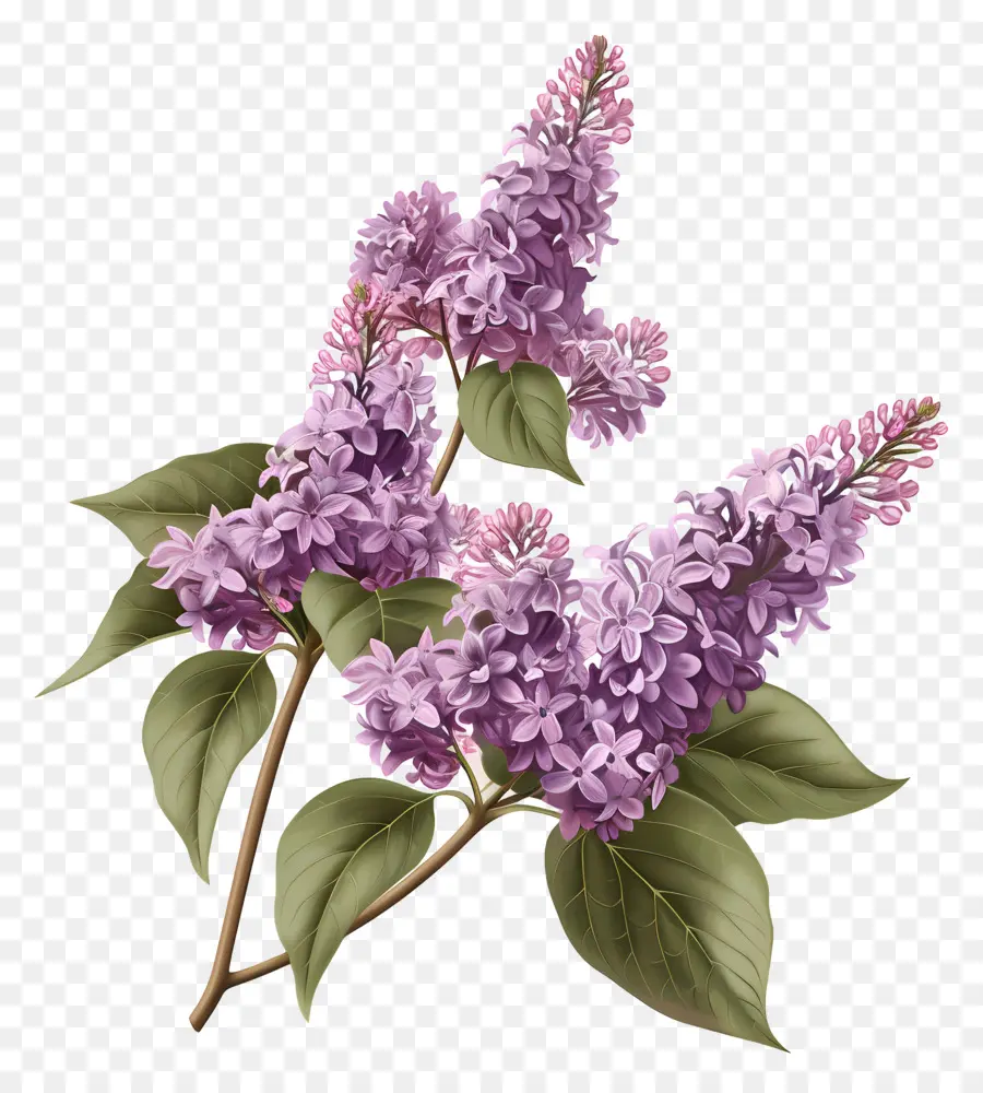 Fleurs Lilas，Lilas Bush PNG