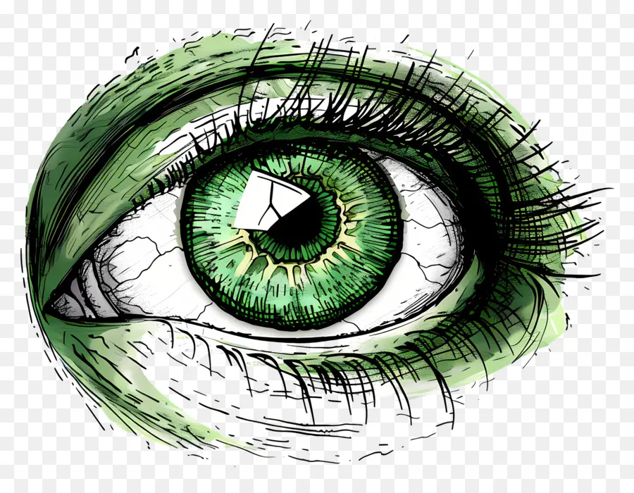 Ouvrez L'oeil，Oeil Vert PNG