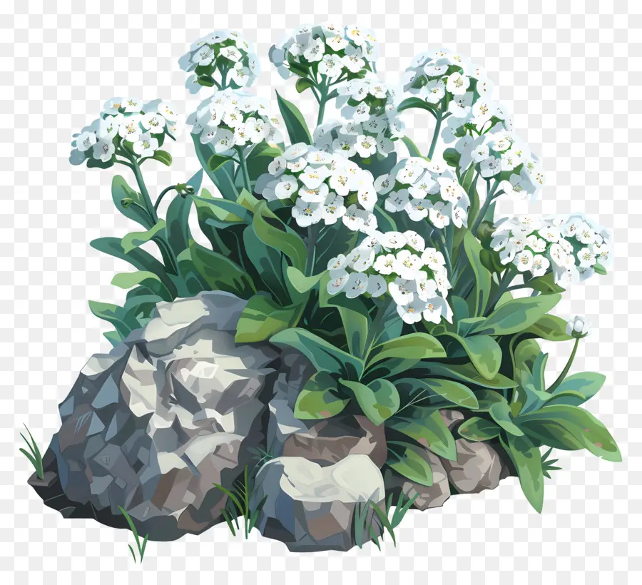 Art Des Fleurs Numériques，Fleurs Blanches PNG