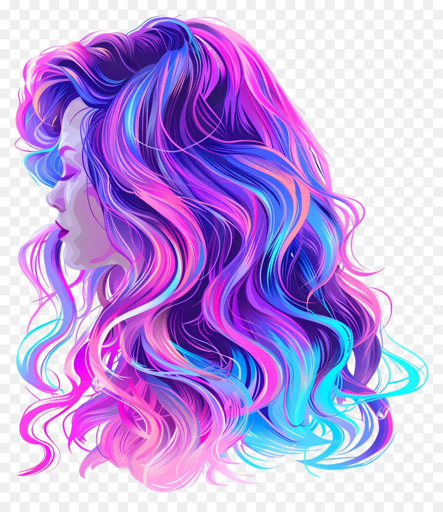 Cheveux De Vapor，Vaporwave Fille PNG