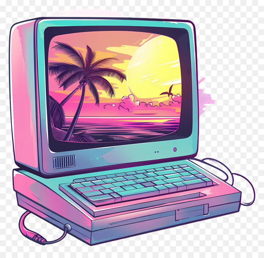 Ordinateur De Vaporwave，Vaporwave PNG