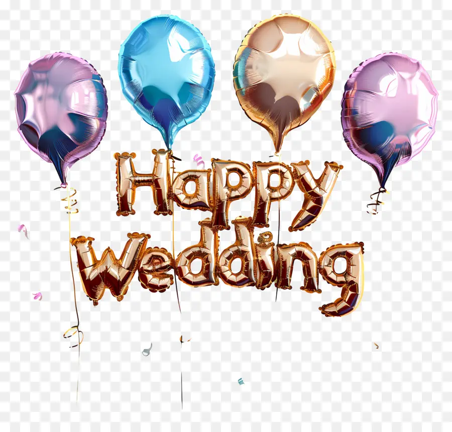 Heureux Mariage，Ballons PNG