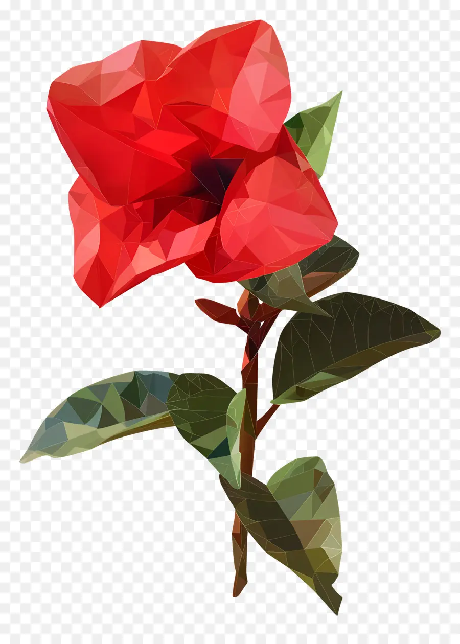 Art Numérique，Fleur Rouge PNG