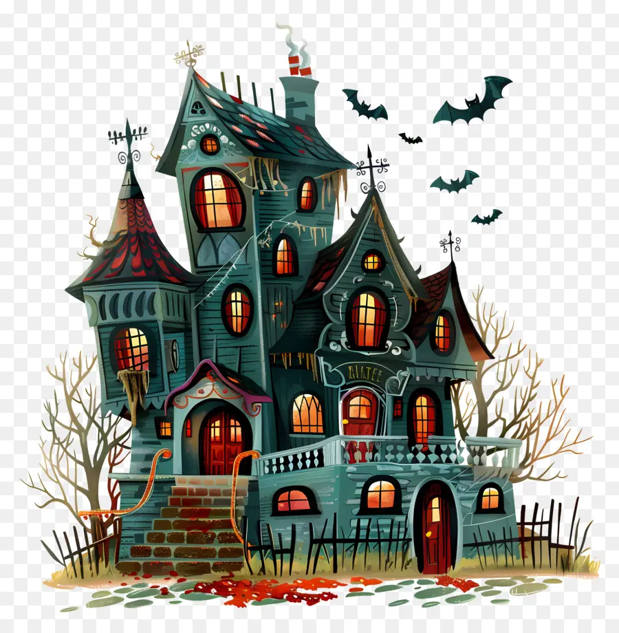 Maison Hantée，Halloween PNG