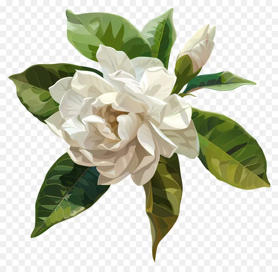 Art Numérique，Fleur Blanche PNG