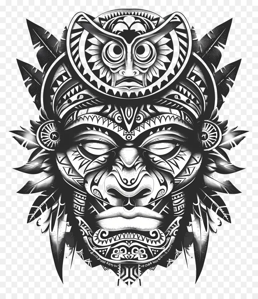 Tatouage Polynésien，Masque PNG