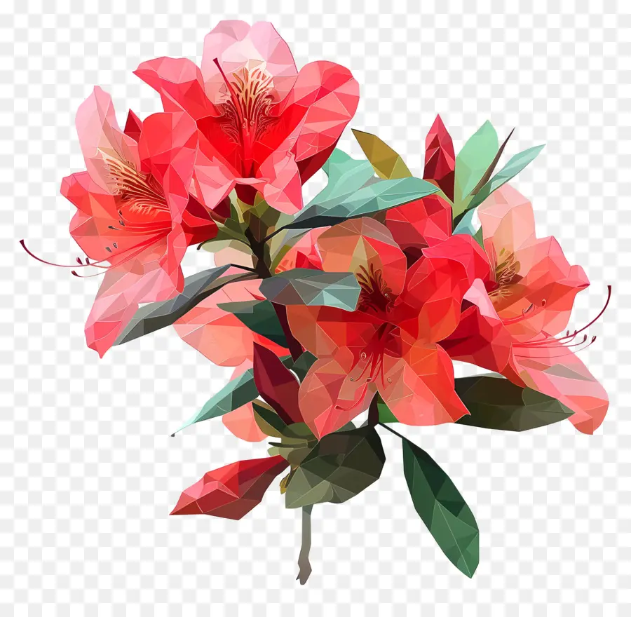 Art Numérique，Fleurs Rouges PNG