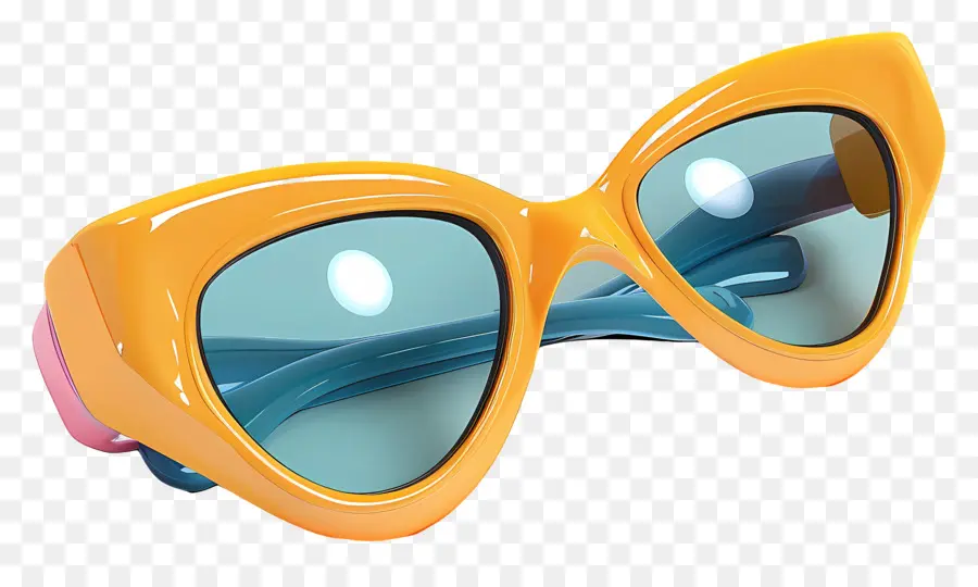 Conception De Lunettes De Soleil，Des Lunettes Jaunes PNG