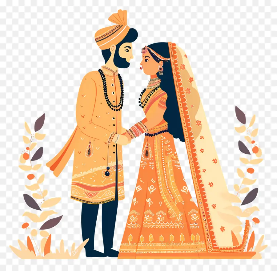 Mariage Indien，Couple PNG