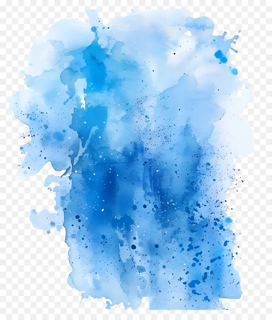 Bleu Aquarelle Splash，Peinture à L'aquarelle PNG