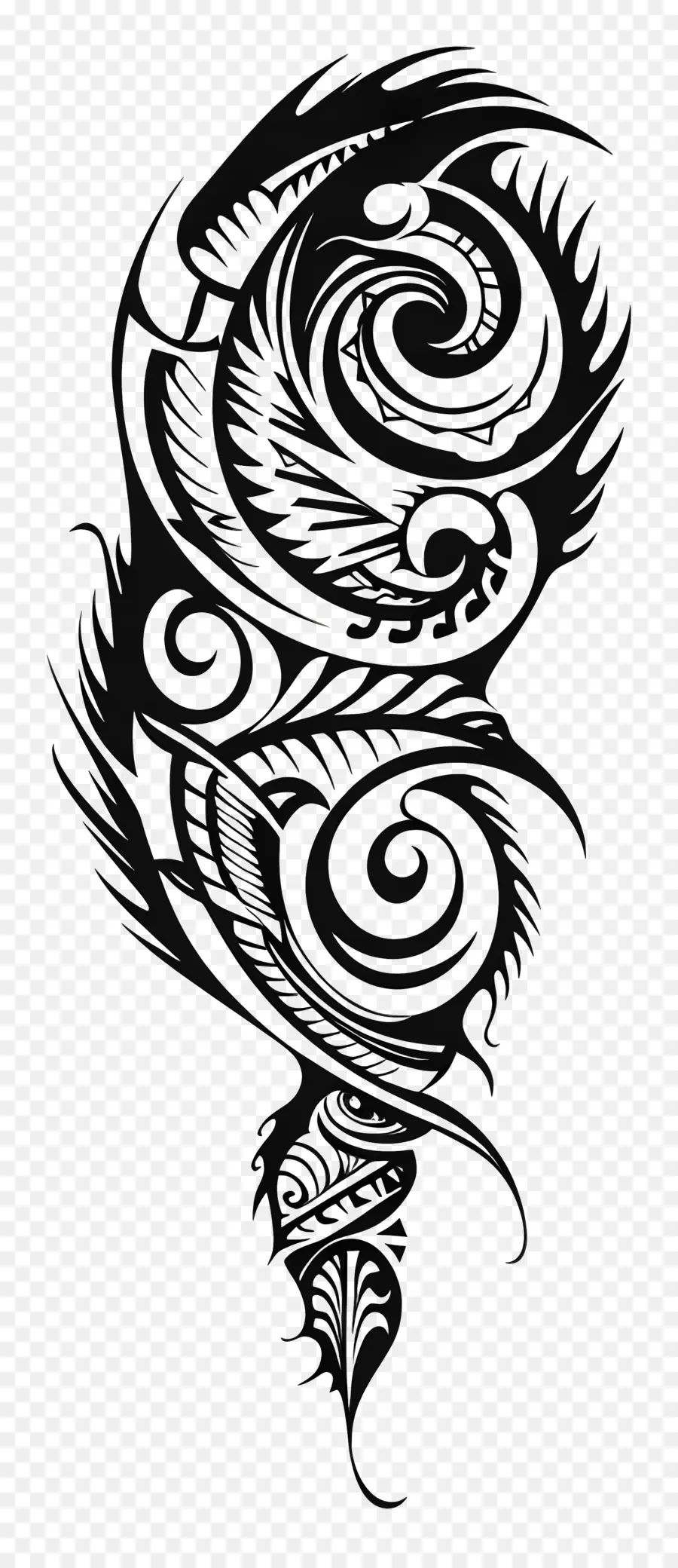 Tatouage Maori，Tatouage De Dragon PNG