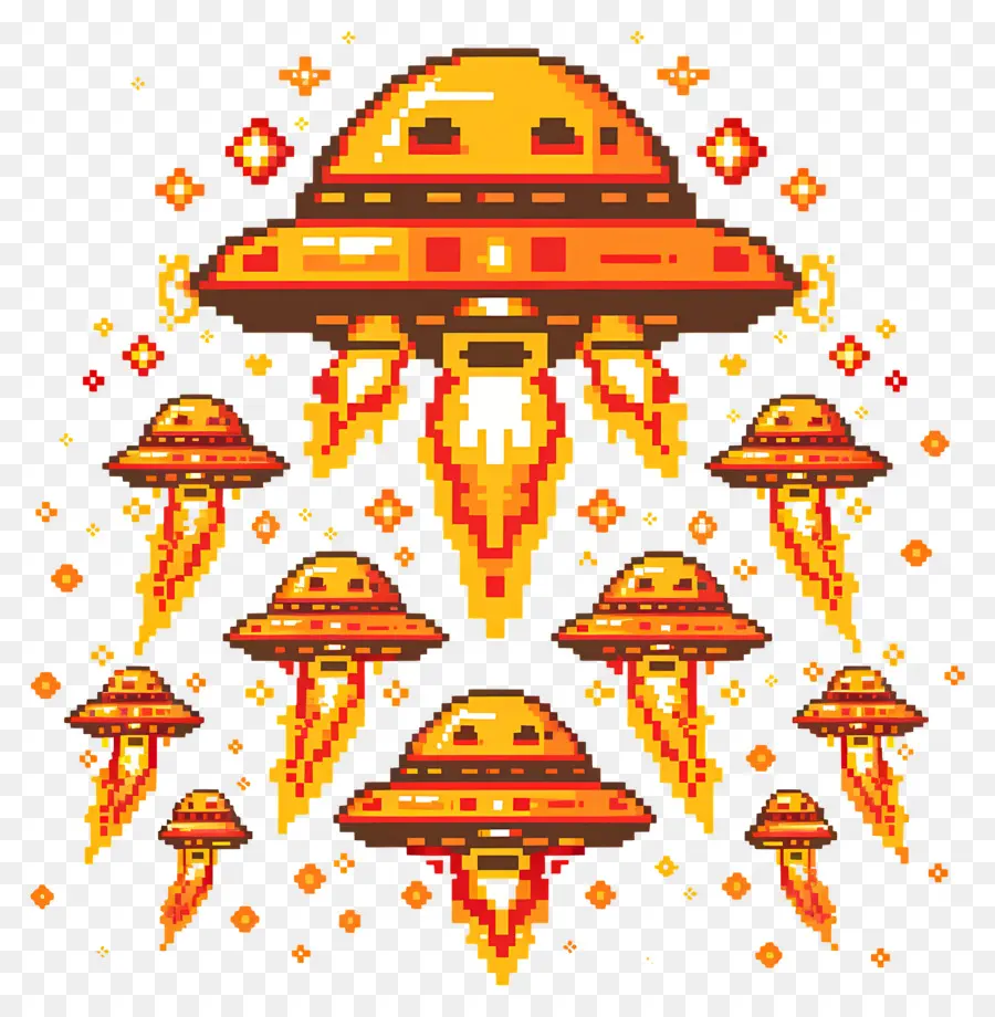 Space Invaders，Le Pixel Art PNG