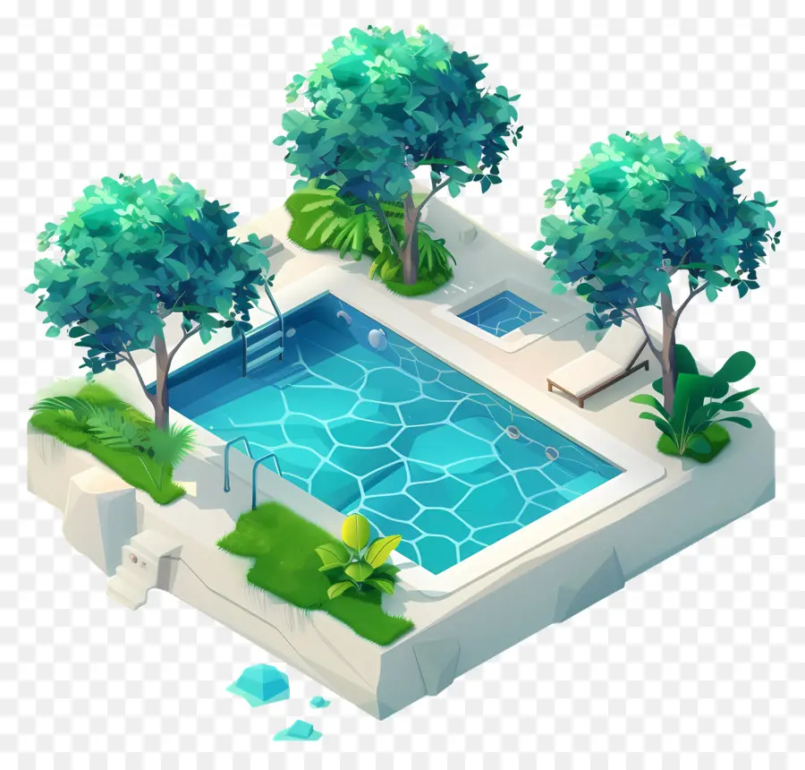 Piscine，Les Arbres PNG