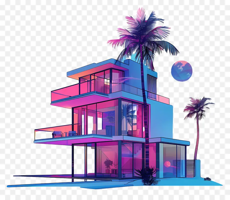 Maison De Vapor，Vaporwave PNG