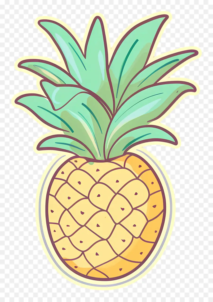 Ananas，Ananas Avec Coeur PNG